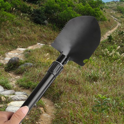 Multi-function Folding Survival Shovel with Compass for Outdoor Camping Hiking Traveling, Multi-function Shovel,Folding Shovel   